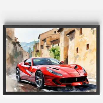 Ferarri Auto Poster Modell 4